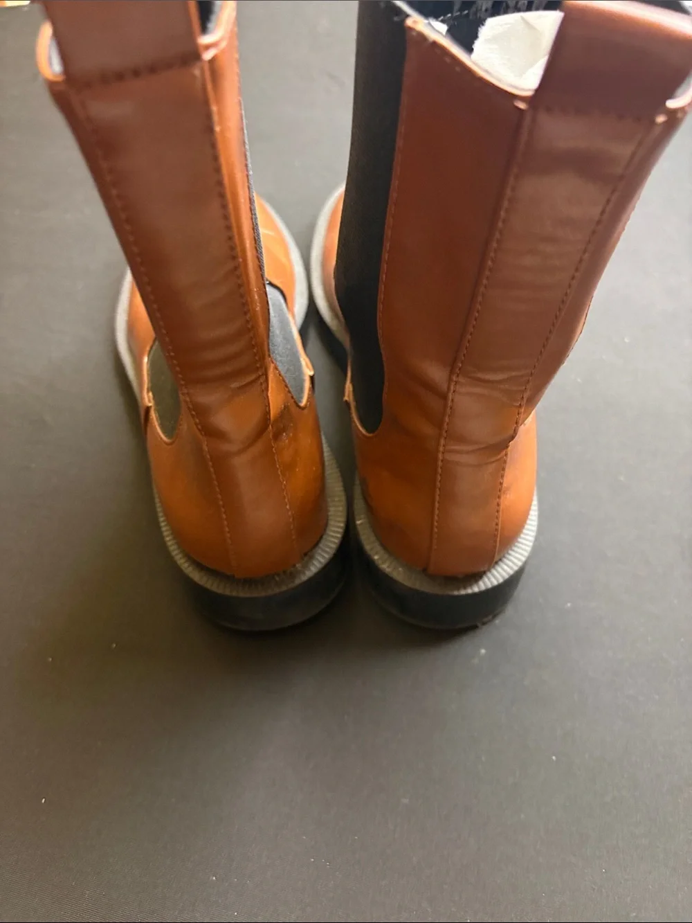 Men's Tan Leather Chelsea Boots - Classic Slip-On Style size 40
